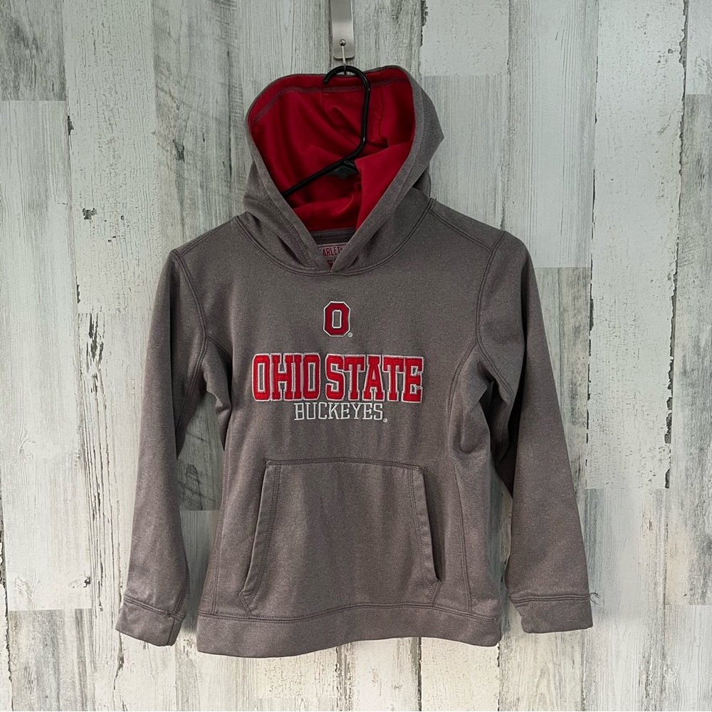 Scarlet And Gray Authentic Apparel Unisex Hoodie Youth Size Medium